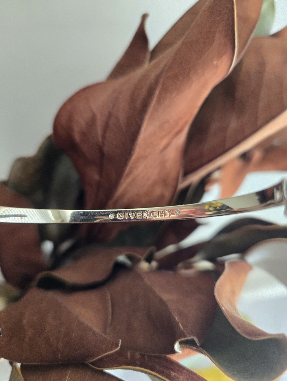 Givenchy Gold-Tone Crystal Row Slim Bangle - Picture 5 of 6